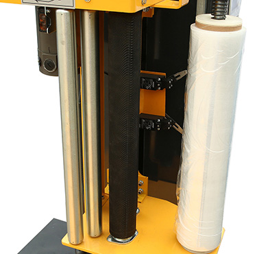 Pembungkus Lengan Putar Otomatis / Pembungkus Film Peregangan Meja Putar dengan Sistem Konveyor